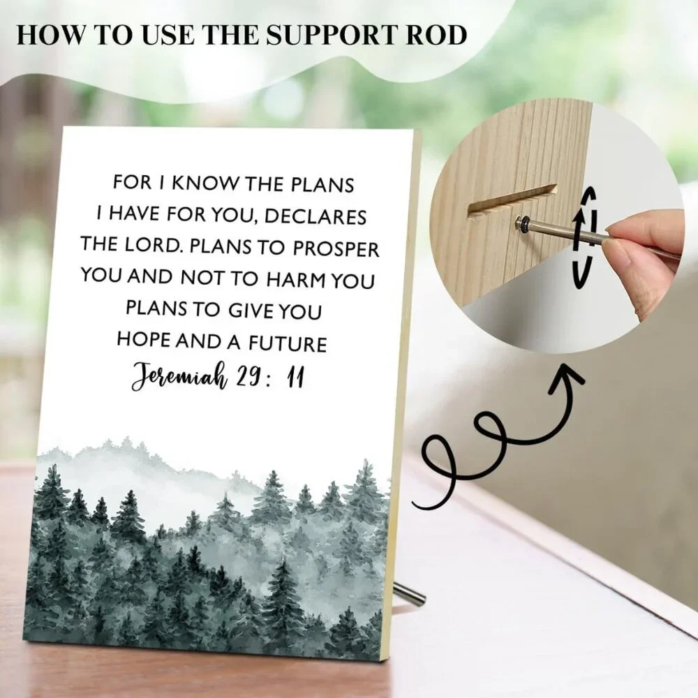 Wooden Wall Art Decor Bible Verse Jeremiah 29:11 Inspirational Gift